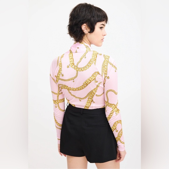 Versace gold chain print bodysuit size 40 - Picture 4 of 9